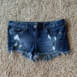 SOLD Express Jean Shorts Low 8” rise Size 10
